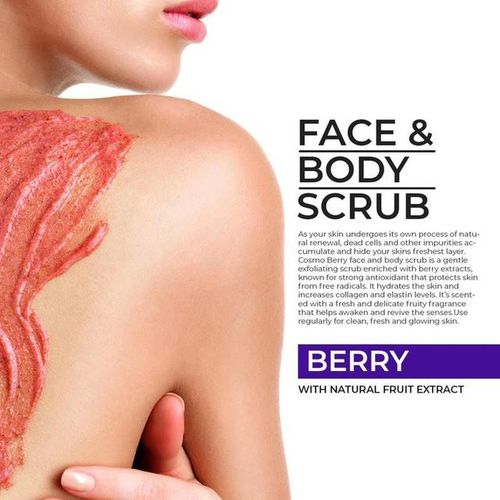 Cosmo Berry Fruit Burst Body & Face Scrub- 500Ml