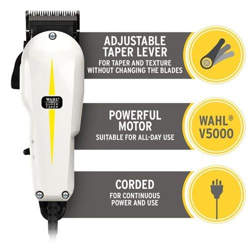Wahl Super Taper Clipper Electric Shaver - White