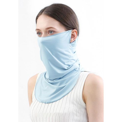 Women Face Mask With Ear Loops Neck Gaiter Ice Silk