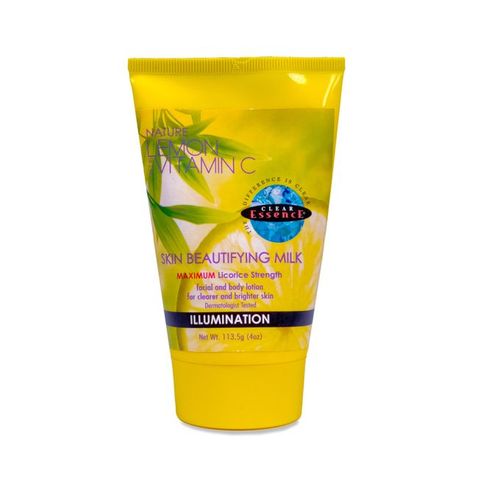 Clear Essence Lemon Plus Vitamin C Skin Beautifying Milk Face & Body Brightening Lotion-113.5G-Yellow Lotion