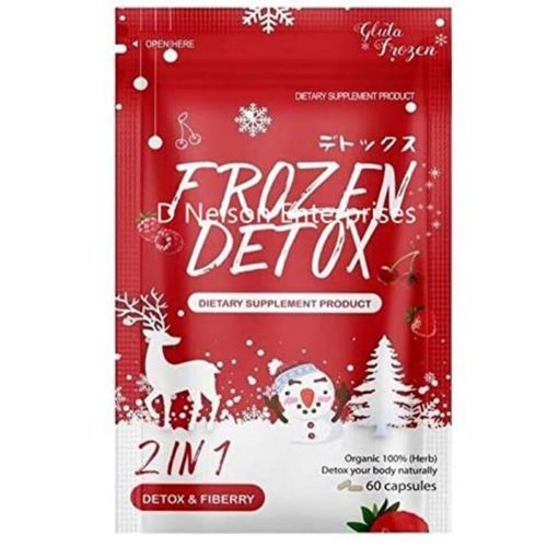 Frozen 2 in 1 Detox & Fiberry Slimming, Organic Herbs for Weight Loss - 60 Capsules