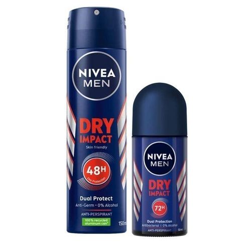 NIVEA DRY IMPACT BUNDLE (SPRAY 150ML + ROLL ON 50ML)