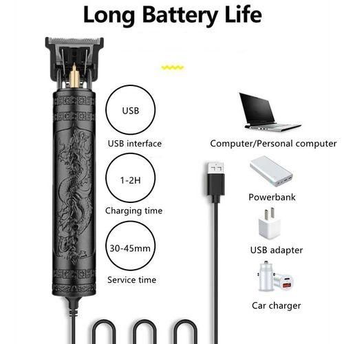 RichRipple T9 USB Charging Beard Trimmer Electric Clipper Hair Kit With Limit Comb