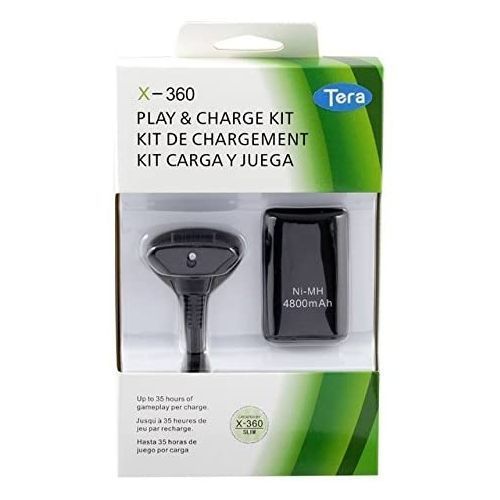 Microsoft Xbox 360 Play & Charge Kit (Charger and Battery)  - Black