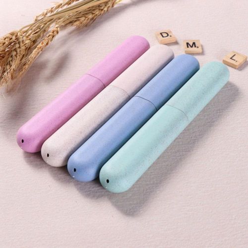 Travel Tooth Brush Case Lightweight Portable Dust-Proof Plastic Toothbrush Rack Holder Storage Box Pink