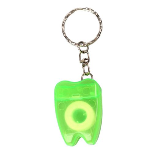 2 Portable  Floss Keychain Oral Floss Threaders Green