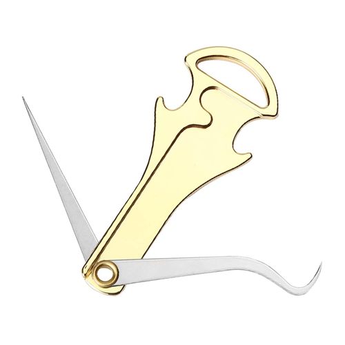 2 Portable Picks, With Bottle Opener Keychain Tool  Gold