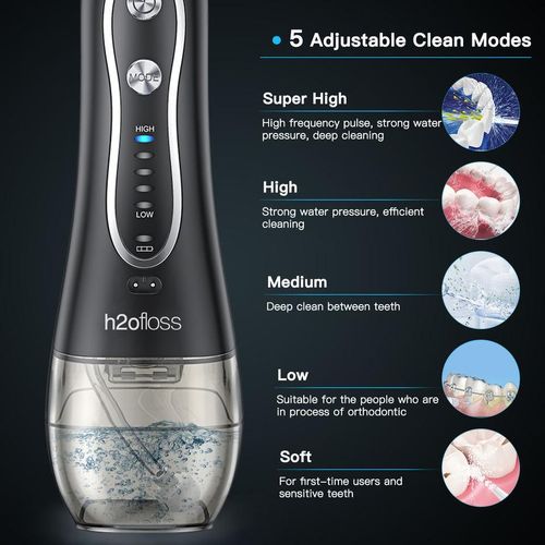 H2Ofloss HF6 Water Flosser Oral Irrigator, Automatic Water Flosser, Oral Care Device, Oral Irrigator