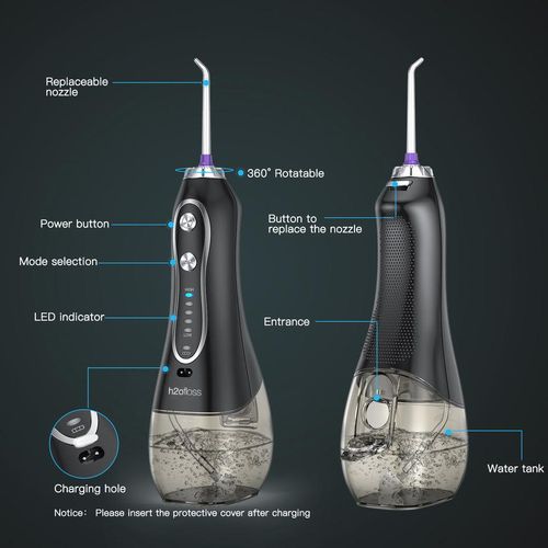 H2Ofloss HF6 Water Flosser Oral Irrigator, Automatic Water Flosser, Oral Care Device, Oral Irrigator