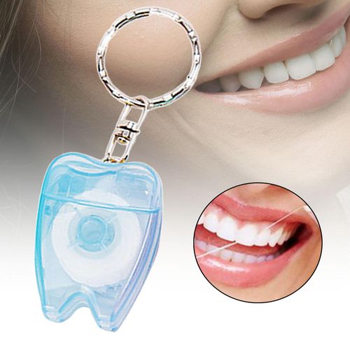 Portable Floss Keychain Essentials Tool Cleaner Tooth Blue