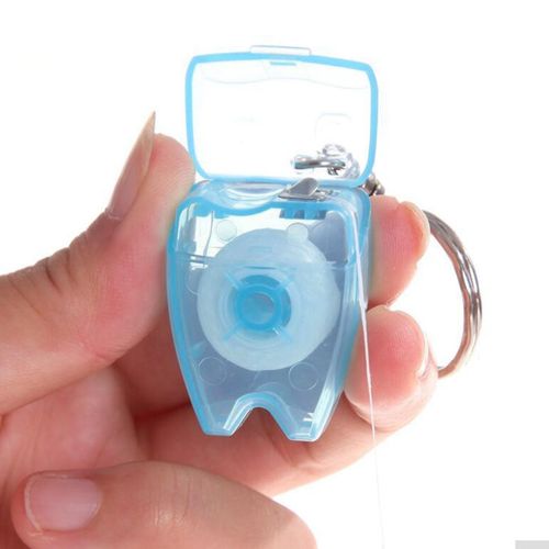 Portable Floss Keychain Essentials Tool Cleaner Tooth Blue