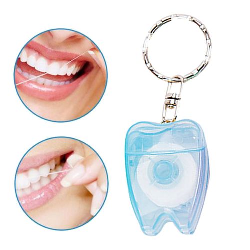 Portable Floss Keychain Essentials Tool Cleaner Tooth Blue