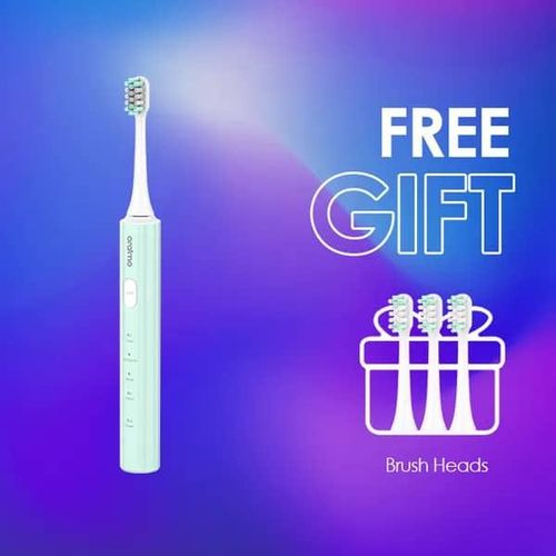 Oraimo SmartDent Electric Toothbrush OPC-ET1 Powerful Sonic Motor Toothbrush Holder Included Â Two Free Replacement Brush Heads- Green