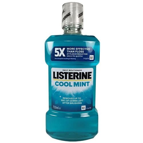 Listerine Essentials Milder Taste Cool Mint Mouthwash 750ml