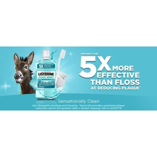 Listerine Essentials Milder Taste Cool Mint Mouthwash 750ml