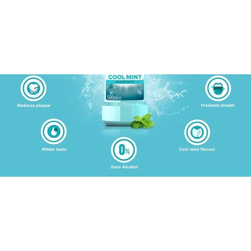 Listerine Essentials Milder Taste Cool Mint Mouthwash 750ml