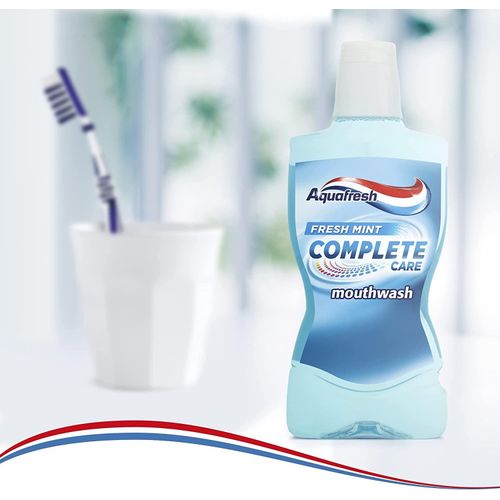 Aquafresh Complete Care Mouthwash, Fresh Mint, 500ml (UK)