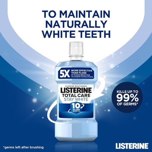 Listerine Total Care Stay White Mouthwash 500ml