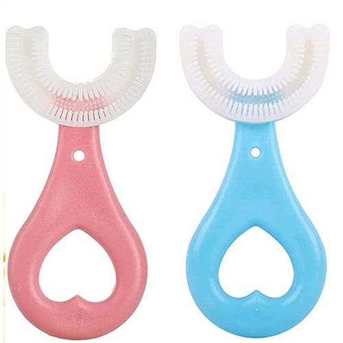 Children U-Shaped Toothbrush, -Pink