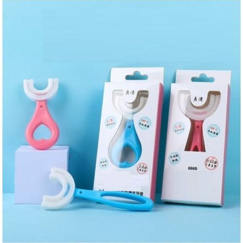 Children U-Shaped Toothbrush, -Pink
