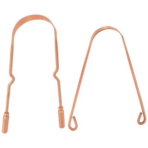 1PC Pure Copper Tongue Scraper Oral Cleaner Brush