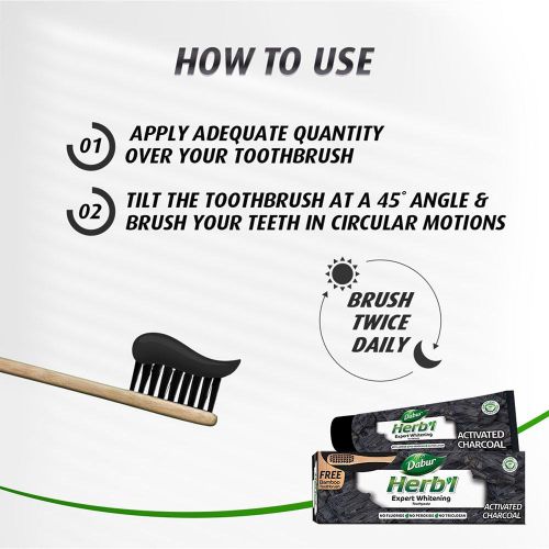 Dabur Herbal Activated Charcoal Toothpaste - 150g