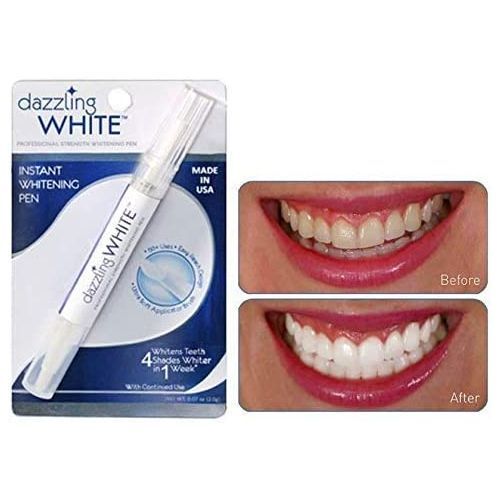 Dazzling White Instant Teeth Whitening Pen, 4 Shades Whiter in a Week- White.
