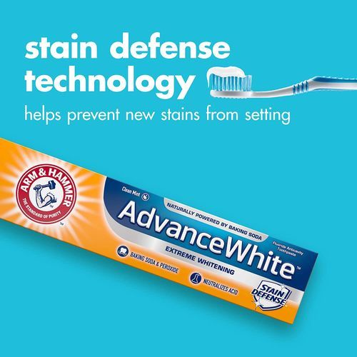Arm & Hammer Advance White Whitening Toothpaste with Stain Defense, 6 oz