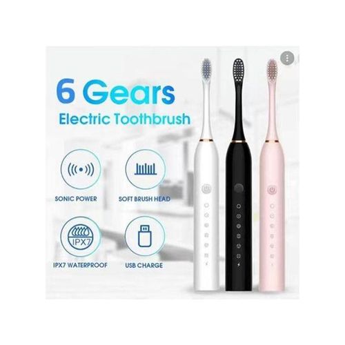 Shuke Waterproof Electric Toothbrush- Sonic Vibration, USB Rechargeable
