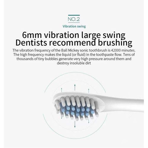 Shuke Waterproof Electric Toothbrush- Sonic Vibration, USB Rechargeable
