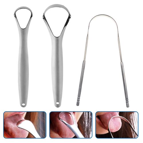 Scraper Set Metal  Cleaners For Bad Breath