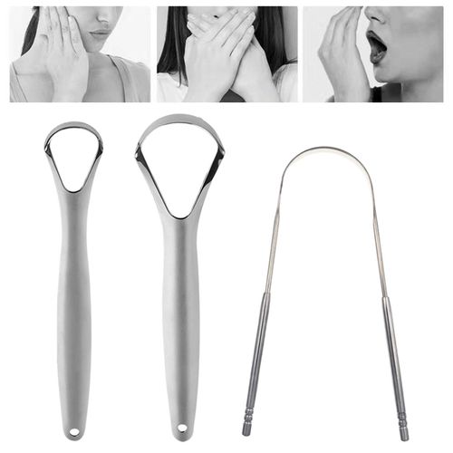 Scraper Set Metal  Cleaners For Bad Breath