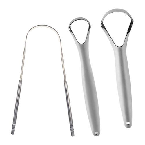 Scraper Set Metal  Cleaners For Bad Breath