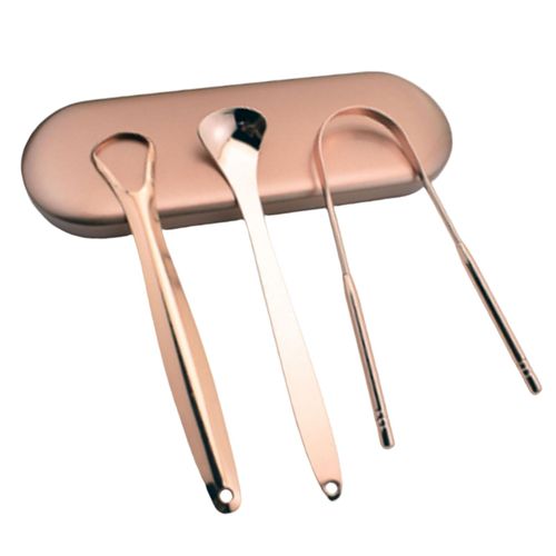 Tongue Scraper  Grade Metal Scraper Heavy Tongue Scraper Kit