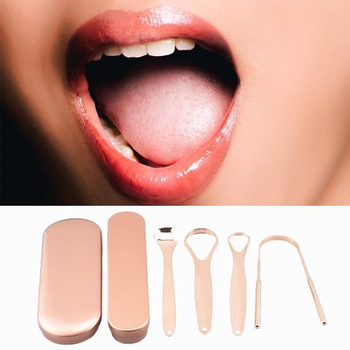Tongue Scraper Reusable Heavy-Duty for Men Women Tongue Scraper Kit