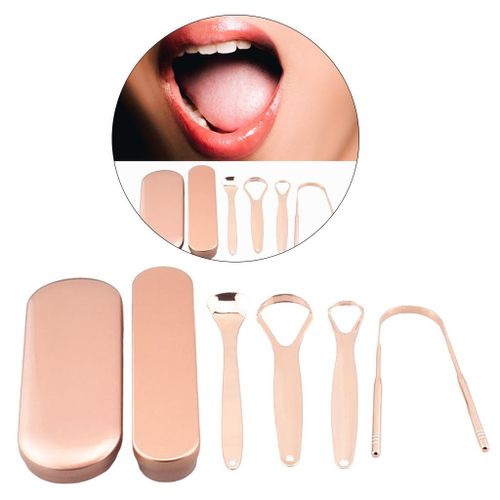 Tongue Scraper Reusable Heavy-Duty for Men Women Tongue Scraper Kit