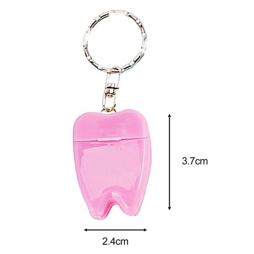 Portable Floss Keychain Essentials Tool Cleaner Tooth Pink
