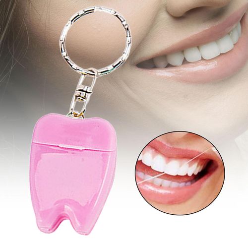 Portable Floss Keychain Essentials Tool Cleaner Tooth Pink