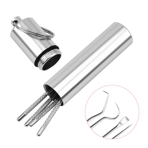 2 X 4x Toothpick Set With Holder Case Pocket Size