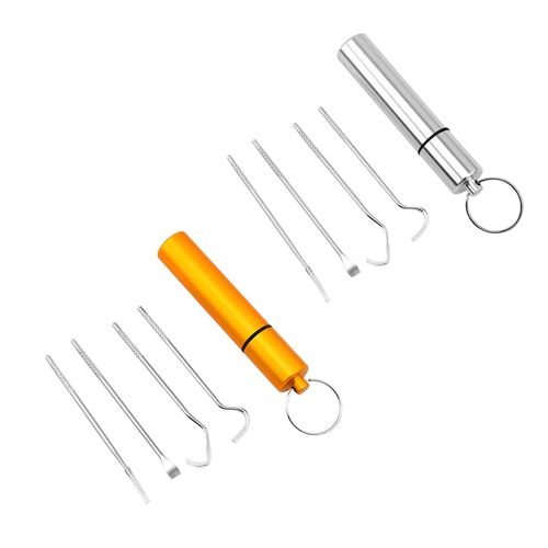 2 X 4x Toothpick Set With Holder Case Pocket Size