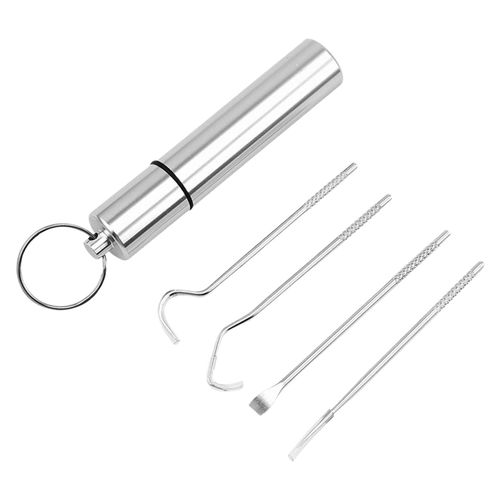 2 X 4x Toothpick Set With Holder Case Pocket Size