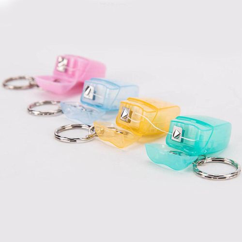 Portable Floss Keychain Tooth Floss Cleaning, Blue