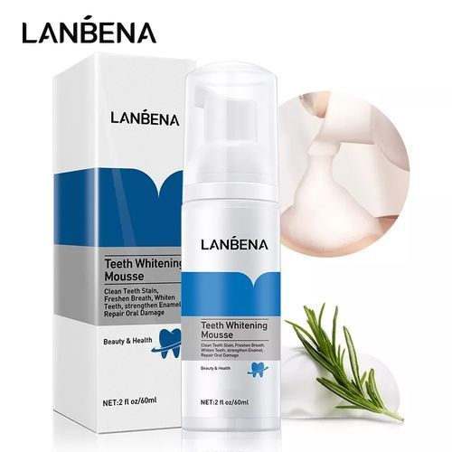 Lanbena Afforddable Teeth Whitening Mousse Tooth Cleaning Remove Quick Repair Of Cavities Caries Filling Removal Of Stains Plaque Decay Yellowing  White Teeth Oral Hygiene Toothpaste Bleaching Whitening Dental Tool Real Teeth Whitener - White 2fl Oz /60ml