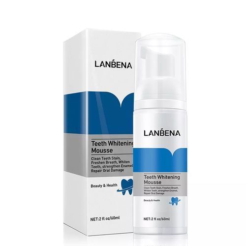 Lanbena Afforddable Teeth Whitening Mousse Tooth Cleaning Remove Quick Repair Of Cavities Caries Filling Removal Of Stains Plaque Decay Yellowing  White Teeth Oral Hygiene Toothpaste Bleaching Whitening Dental Tool Real Teeth Whitener - White 2fl Oz /60ml
