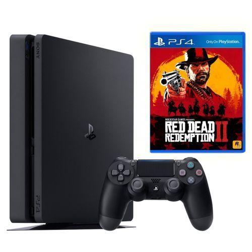 PlayStation 4 Slim 500gb Red Dead Redemption 2 Console Bundle-Black