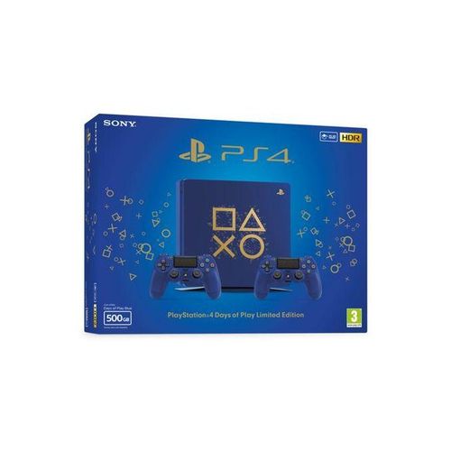 Playstation  Ps4 (Mint Condition) Slim 500gb Limited Edition Days Of Play With Games- Blue