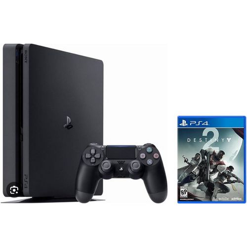 Sony PlayStation Refurbished Ps4 Slim Console 500gb with Destiny Game Disk And Movie- Black - Jet Black (5MTHS WRTY)