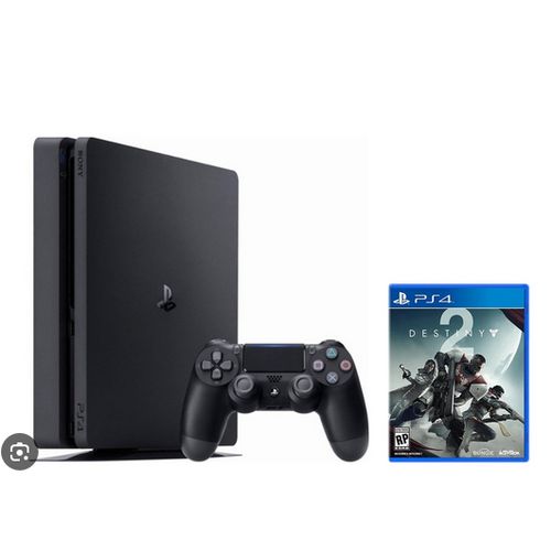 Sony PlayStation Refurbished Ps4 Slim Console 500gb with Destiny Game Disk And Movie- Black - Jet Black (5MTHS WRTY)