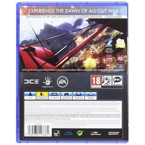 Battlefield 1 - PlayStation 4 (PS4) Game CD
