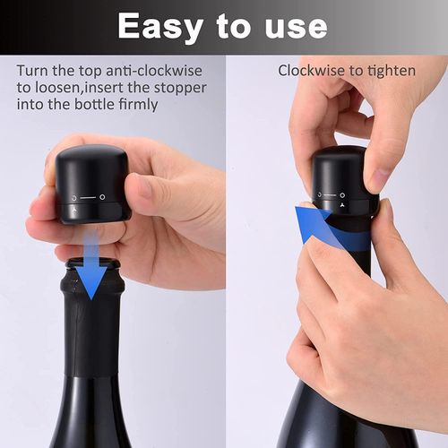 good Bottle Stopper Reusable Plastic & Silicone Set of 4good Wi